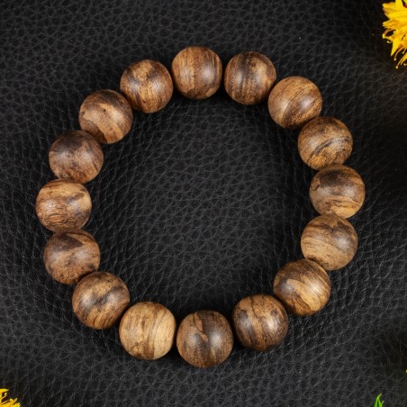 Bracelet bois d'agar sauvage Kalimantan 14mm 20,5g